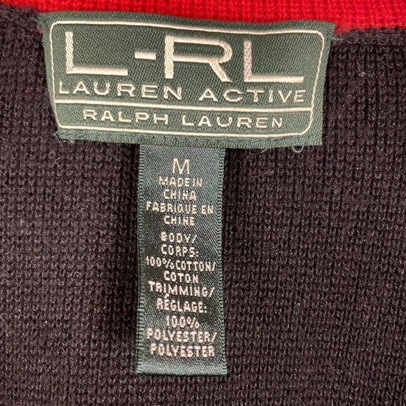 Lauren Ralph Lauren Activewear mock neck cardigan zipper closure sweater size M - Picture 3 of 10